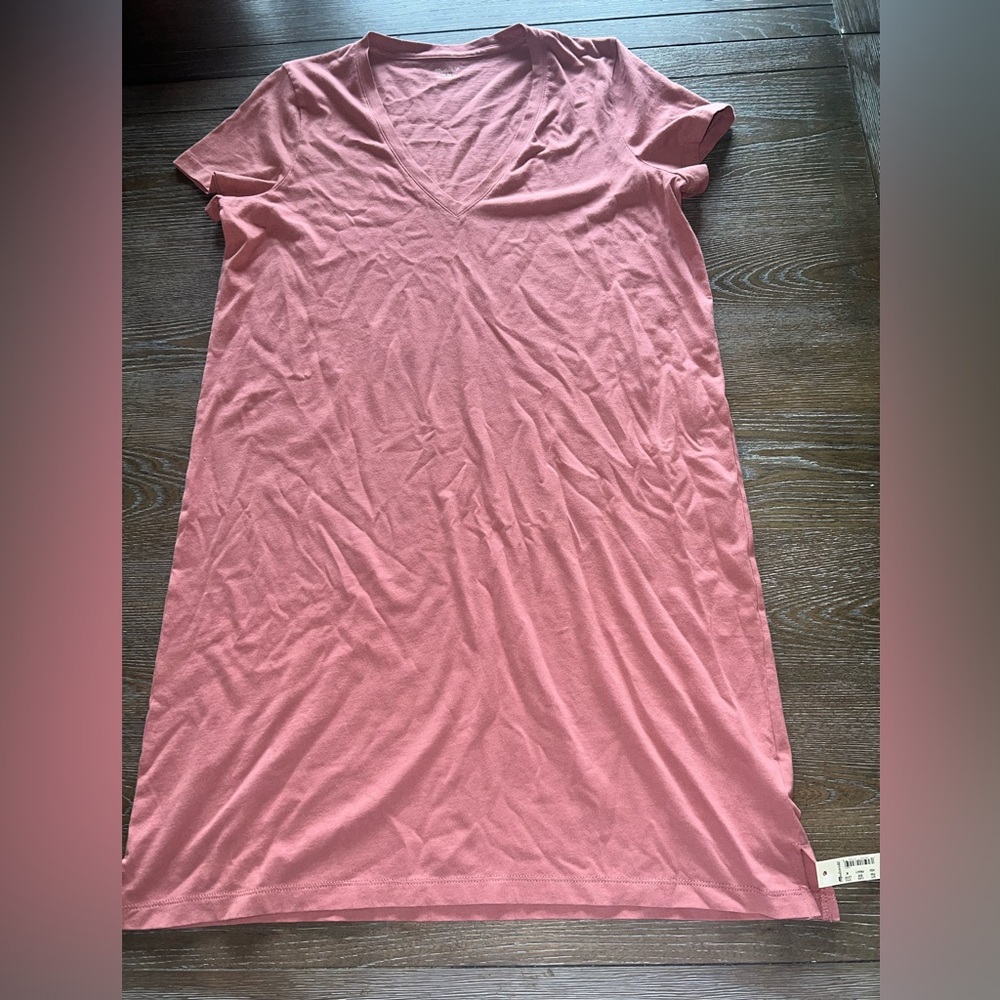 Madewell Women’s Cotton Vintage V-Neck Classic T-Shirt Dress Medium NWT